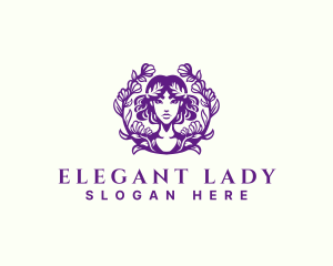 Lady Flower Goddess  logo design