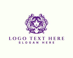 Beauty - Lady Flower Goddess logo design