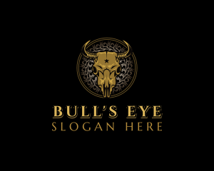 Skull Bull Ranch logo design