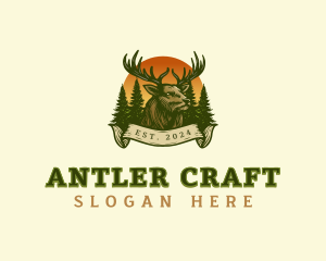 Deer Antler Forest logo design