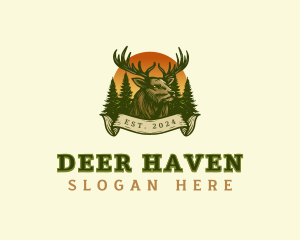 Deer Antler Forest logo design