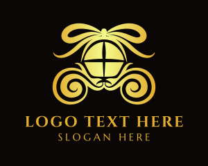 Wheel - Ribbon Gift Chariot logo design