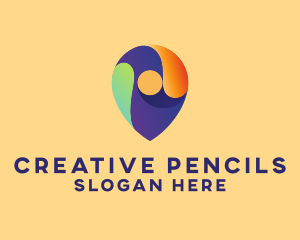 Creative Location Pin logo design