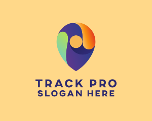 Tracker - Creative Location Pin logo design