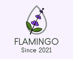 Landscaping - Lavender Flower Droplet logo design