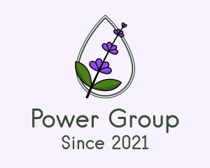 Extract - Lavender Flower Droplet logo design