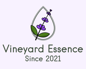 Lavender Flower Droplet logo design