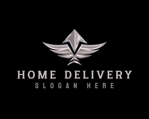 Wings Arrow Logistic logo design