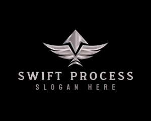 Processing - Wings Arrow Logistic logo design