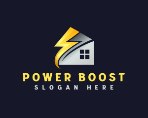 Charger - Electricity Energy House logo design