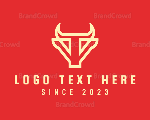 Yellow Bull Letter T Logo