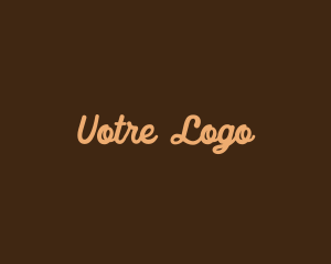 Lettering - Simple Cursive Cafe logo design