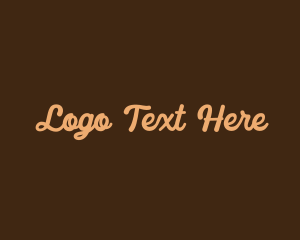 Lettering - Simple Cursive Cafe logo design