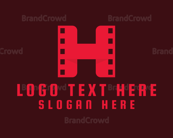 Cinema Film Reel Letter H Logo