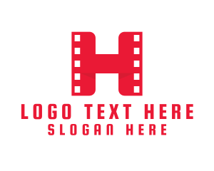 Film - Red Film H logo design