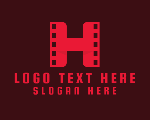 Cinema Film Reel Letter H Logo