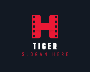 Cinema Film Reel Letter H Logo