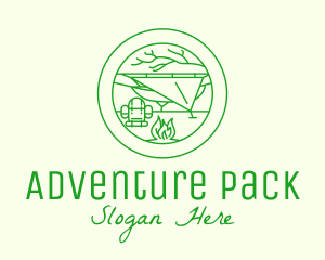 Outdoor Camping Backpack logo design