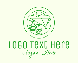 Outdoors - Outdoor Camping Backpack logo design