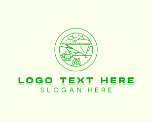 Outdoors - Outdoor Camping Backpack logo design