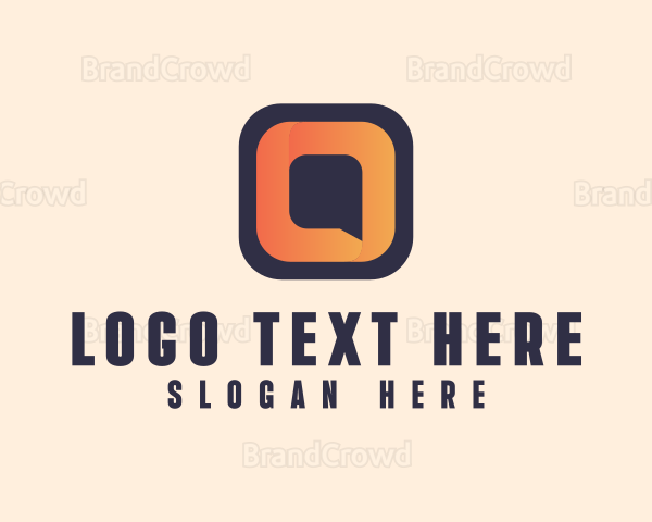 Chat Bubble Letter O Logo