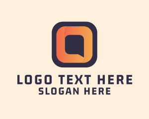 Developer - Social Chat Letter O logo design