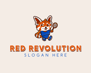 Red Panda Badminton logo design