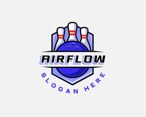 Sports Bowling Competition logo design