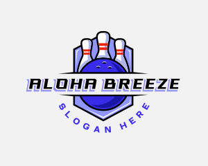 Sports Bowling Competition logo design