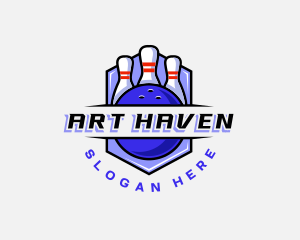 Sports Bowling Competition logo design