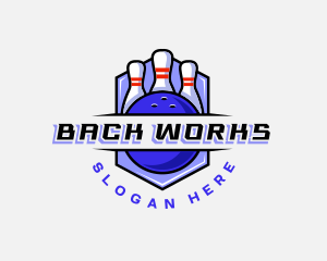 Sports Bowling Competition logo design