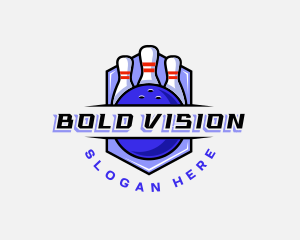 Sports Bowling Competition logo design