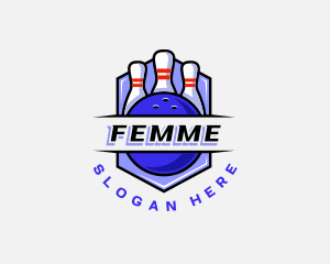 Sports Bowling Competition logo design