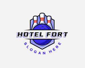 Sports Bowling Competition logo design