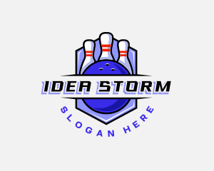 Sports Bowling Competition logo design