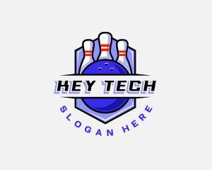 Sports Bowling Competition logo design