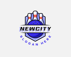 Sports Bowling Competition logo design