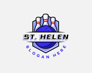 Sports Bowling Competition logo design