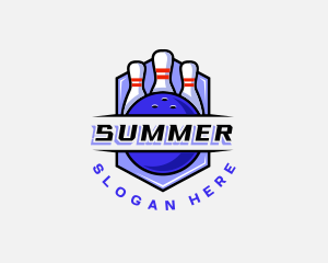 Sports Bowling Competition logo design