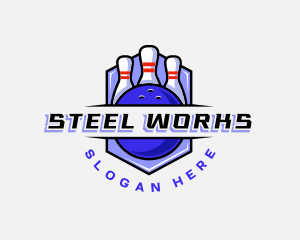 Sports Bowling Competition logo design