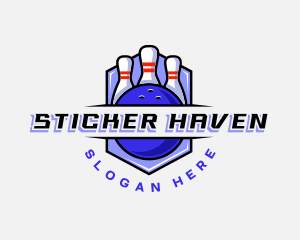 Sports Bowling Competition logo design