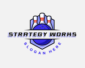 Sports Bowling Competition logo design