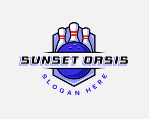 Sports Bowling Competition logo design