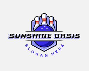 Sports Bowling Competition logo design