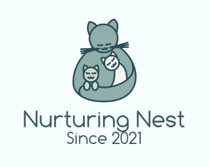 Mother - Mother Cat Kittens logo design