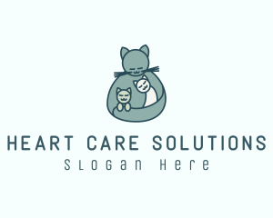 Cat Mom Kittens logo design