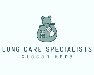 Cat Mom Kittens logo design