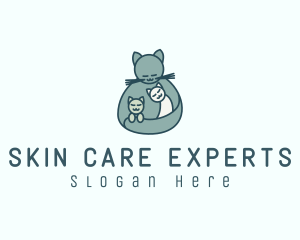 Cat Mom Kittens logo design