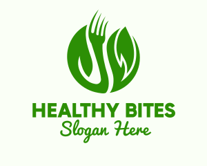 Leaf Vegan Fork logo design