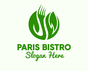 Leaf Vegan Fork logo design